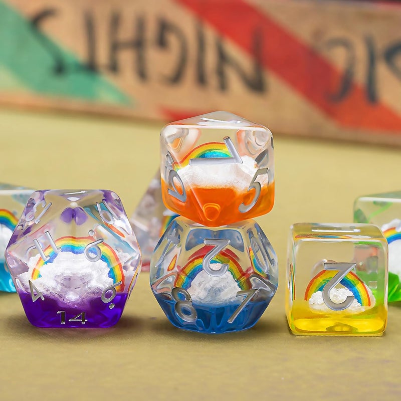 weyano Resin D&D Dice Set, Animal Polyhedral Dice for Dungeons and Dragons, RPG, MTG DND 7-DIE (D4, D6, D8, D10, D12, D20, D%) - Image 5